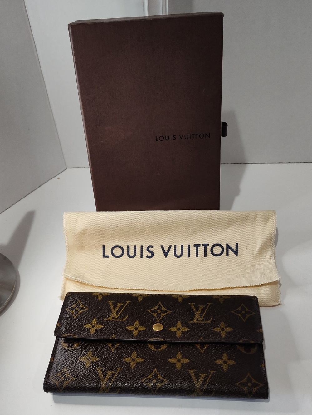 Louis Vuitton Monogram Canvas Trifold Wallet in Brown and Gold - Picture 11 of 11